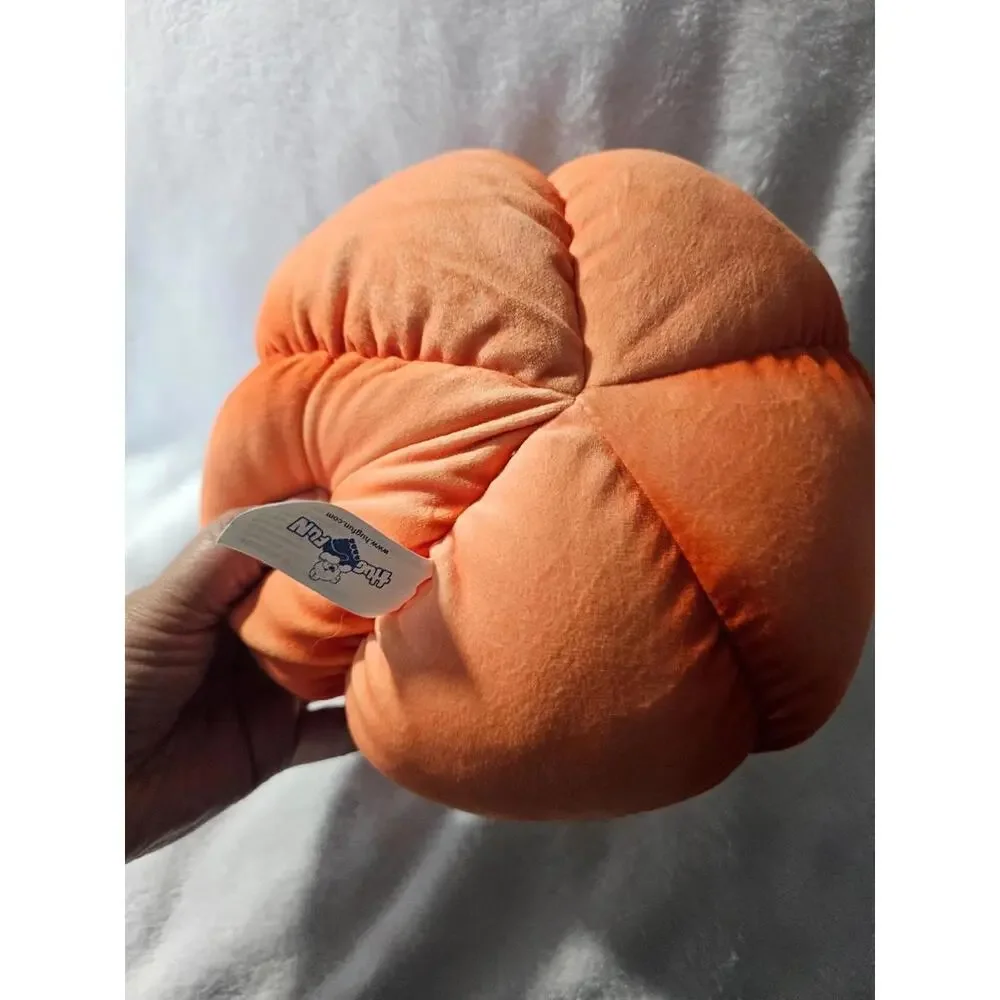 Hug Fun Kitty Cat Pumpkin Plush Toy Shiny Green Eyes Halloween Fall Decor 6" - Picture 8 of 10